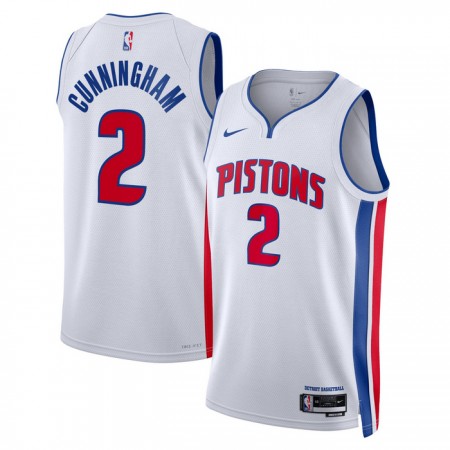 Muške NBA Dres Detroit Pistons Cade Cunningham 2 Nike 2022-23 Association Edition Bijela Swingman